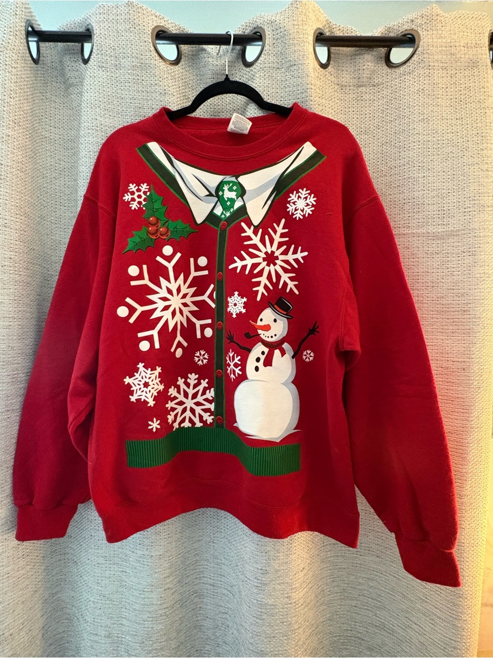 Size large Jerzees Nublend ugly Christmas sweatshirt.  Like new!